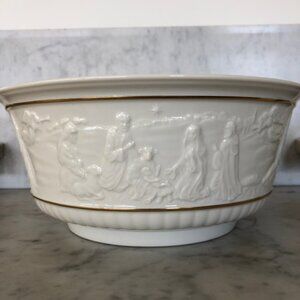 LENOX 1991 Nativity Bowl Fine Ivory China